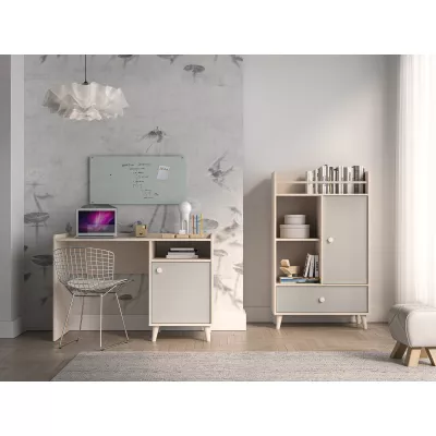 Schreibtisch fürs Kinderzimmer OLIVIA - beige/grau