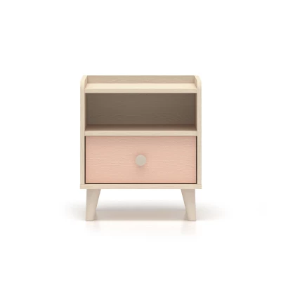 Kinderzimmer Nachttisch OLIVIA - beige/rosa