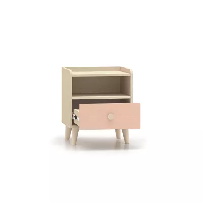 Kinderzimmer Nachttisch OLIVIA - beige/rosa