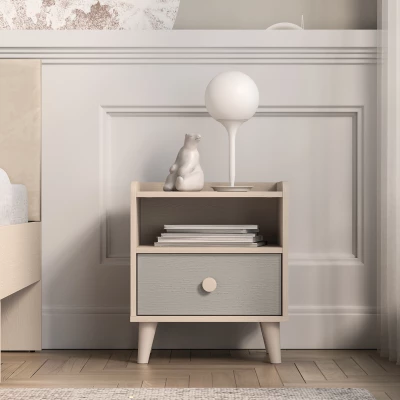 Kinderzimmer Nachttisch OLIVIA - beige/grau
