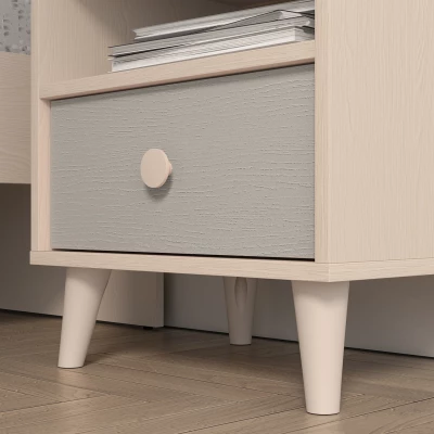 Kinderzimmer Nachttisch OLIVIA - beige/grau