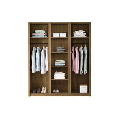 Dreitüriger Kleiderschrank 166 cm FEREIRA – Lefkas-Eiche