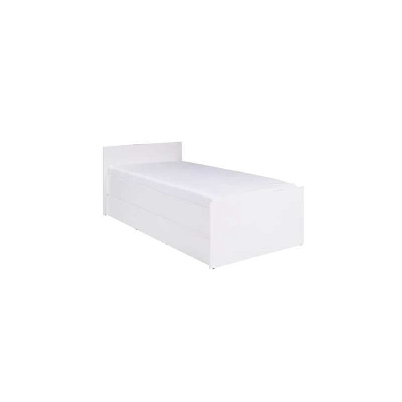 Einzelbett mit Lattenrost 80x200 LIONU - weiß