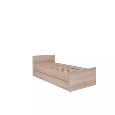 Einzelbett mit Lattenrost 80x200 LIONU - Sonoma-Eiche
