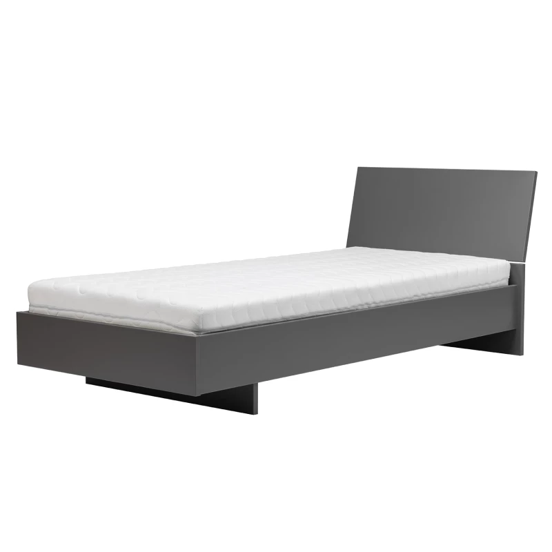 Einzelbett 90x200 MANKATO - grau