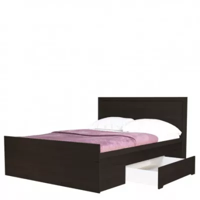 Doppelbett mit Schubladen 160x200 FRIDLEY - Sonoma Eiche Schokolade