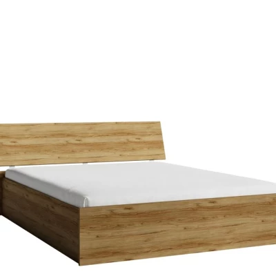 Doppelbett mit Stauraum 140x200 MAKEL - Eiche Catania