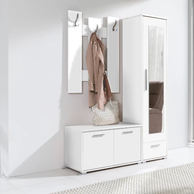 Wandgarderobe für den Flur ORONOCO - weiß
