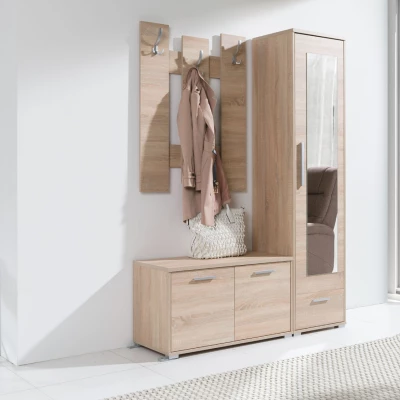 Wandgarderobe für den Flur ORONOCO - Sonoma Eiche