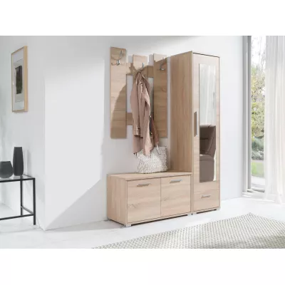 Wandgarderobe für den Flur ORONOCO - Sonoma Eiche