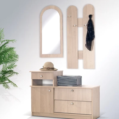 Wandgarderobe für den Flur BONHAM - Sonoma Eiche