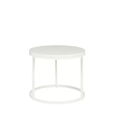 Runder Couchtisch BASTROF 4 - weiß