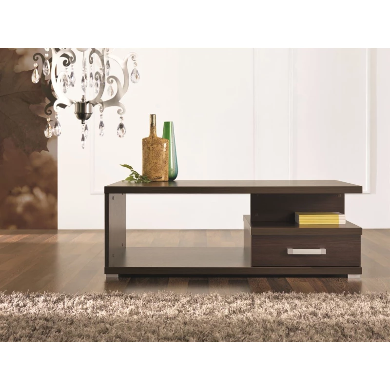 Couchtisch mit Schublade KASSON - Kastanie Wenge