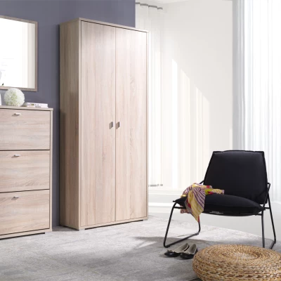 Zweitüriger Kleiderschrank 85 cm KINNEY - Sonoma-Eiche