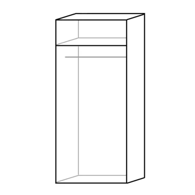 Zweitüriger Kleiderschrank 90 cm FRIDLEY - Sonoma-Eiche