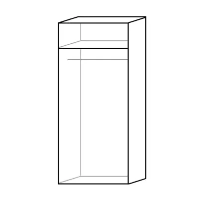 Zweitüriger Kleiderschrank 90 cm FRIDLEY - Sonoma-Eiche