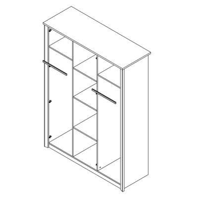 Dreitüriger Kleiderschrank 200 cm FRIDLEY - Sonoma-Eiche