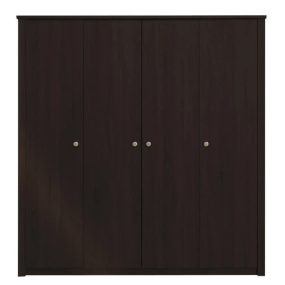Viertüriger Kleiderschrank 200 cm FRIDLEY - Schokoladenbraune Sonoma-Eiche