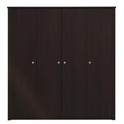 Viertüriger Kleiderschrank 200 cm FRIDLEY - Schokoladenbraune Sonoma-Eiche