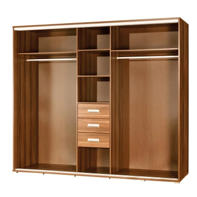 Kleiderschrank mit Spiegel 255 cm MAKEL - Sonoma-Eiche