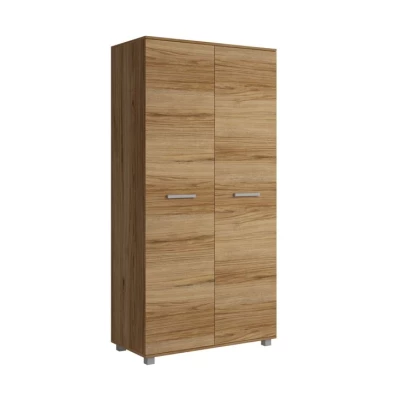 Flurschrank 100 cm mit Kleiderstange ANDOVER - Eiche Catania