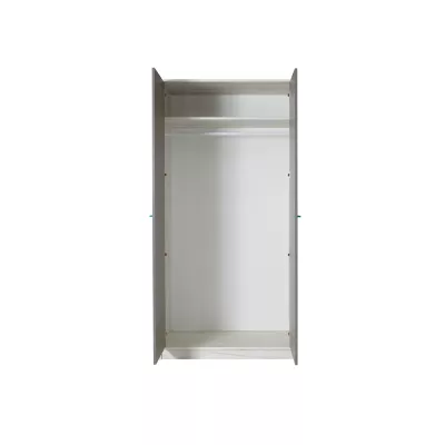 Zweitüriger Kleiderschrank 96 cm DEANY – Eiche/Esche/Türkis