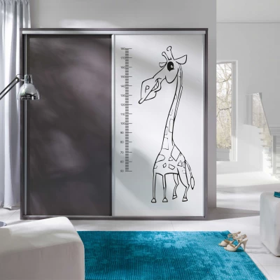 Kinderkleiderschrank 206 cm MANKATO - grau / glänzend weiß