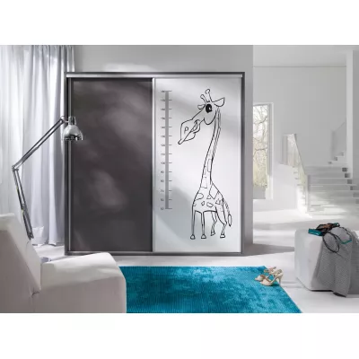 Kinderkleiderschrank 206 cm MANKATO - grau / glänzend weiß