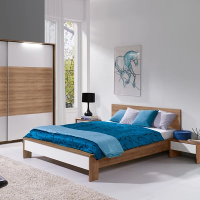 ISANTI Kombi-Kommode – Riviera-Eiche / Hochglanzweiß