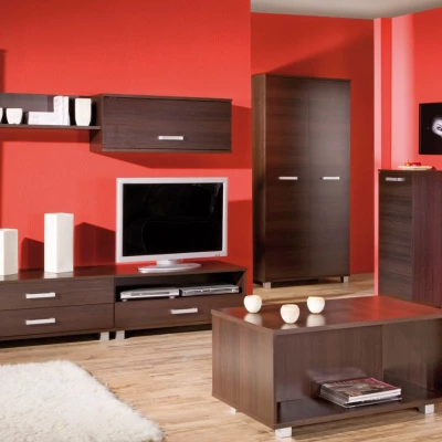 Niedrige Kommode ANDOVER - Kastanie Wenge