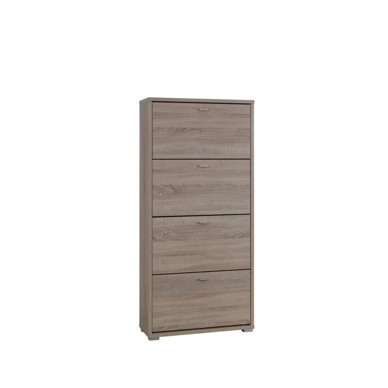 Hohes, klappbares Schuhregal KINNEY - Sonoma-Eiche