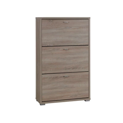 Schmaler klappbarer Schuhschrank KINNEY - Sonoma Eiche