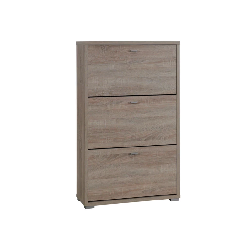 Schmaler klappbarer Schuhschrank KINNEY - Sonoma Eiche