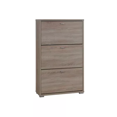 Schmaler klappbarer Schuhschrank KINNEY - Sonoma Eiche