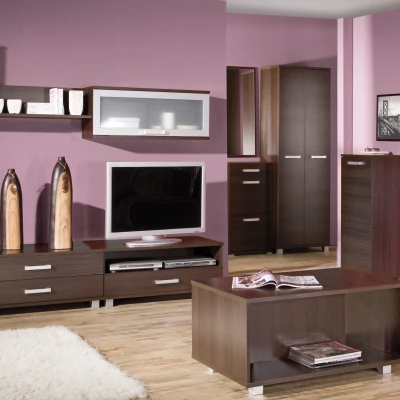Schmaler Regalschrank 50 cm ANDOVER - Kastanienbraun Wenge