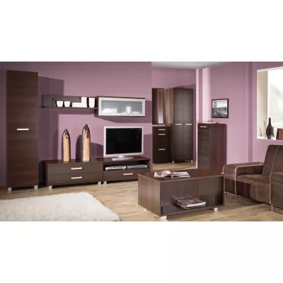 Schmaler Regalschrank 50 cm ANDOVER - Eiche Catania