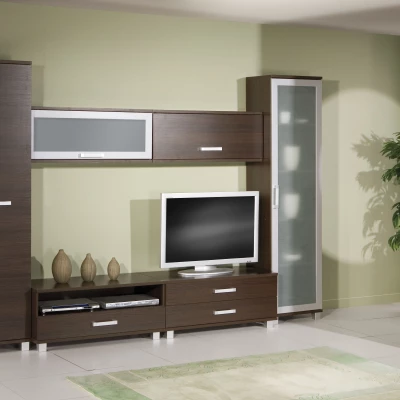 Schmaler Regalschrank 50 cm ANDOVER - Eiche Catania