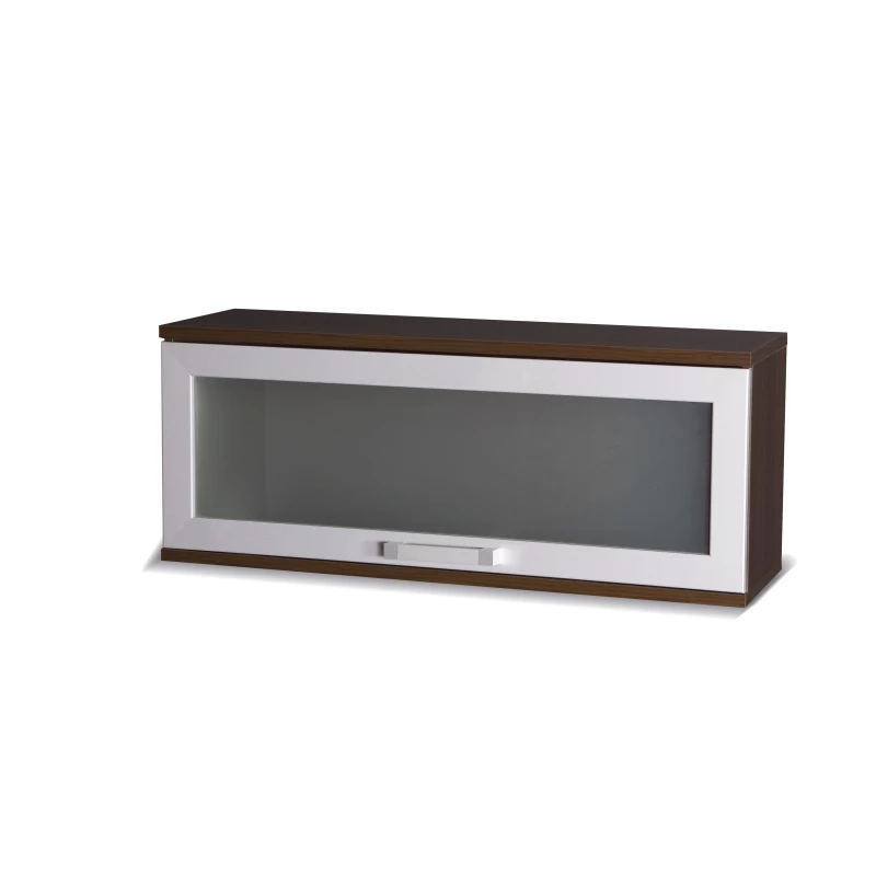 ANDOVER Wandschrank mit Glastüren - Kastanie Wenge