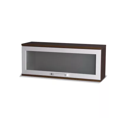 ANDOVER Wandschrank mit Glastüren - Kastanie Wenge