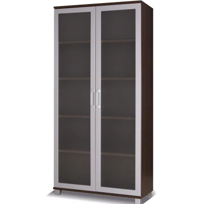Hohe Vitrine ANDOVER - Kastanienbraun Wenge