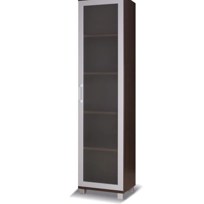 Schmale Vitrine ANDOVER - Kastanienbraun Wenge
