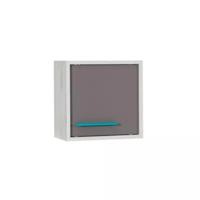 Hängeschrank 35 cm DEANY - Krafteiche / Esche / Türkis