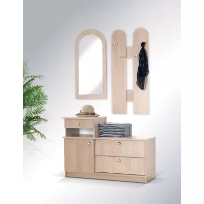 Flurwand mit Spiegel BONHAM 1 - Sonoma-Eiche