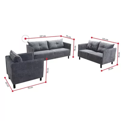 Zweisitzer-Sofa MAELLA – hellrosa