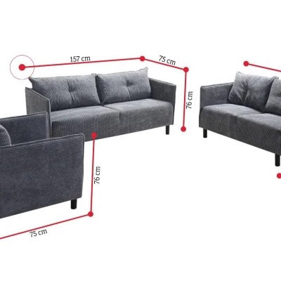 Zweisitzer-Sofa MAELLA - blau
