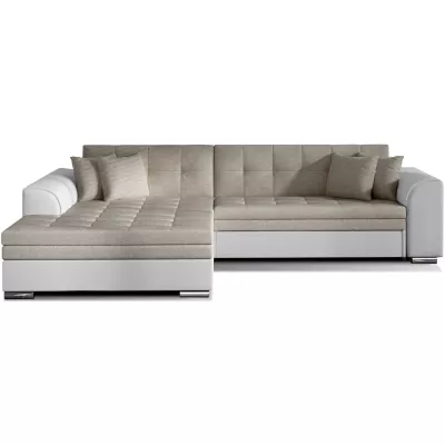 Ecksofa SANGITA 1 - weiß/beige, linke Ecke