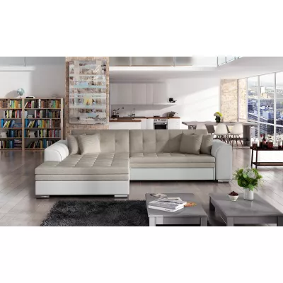 Ecksofa SANGITA 1 - weiß/beige, linke Ecke