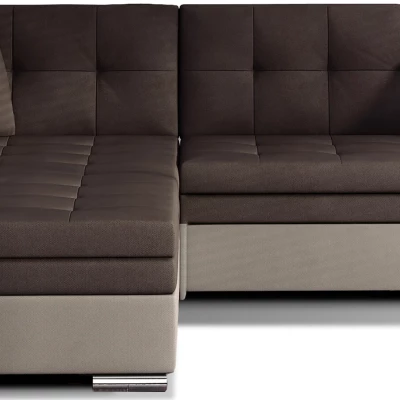 Ecksofa SANGITA 1 - braun / dunkelbraun, linke Ecke