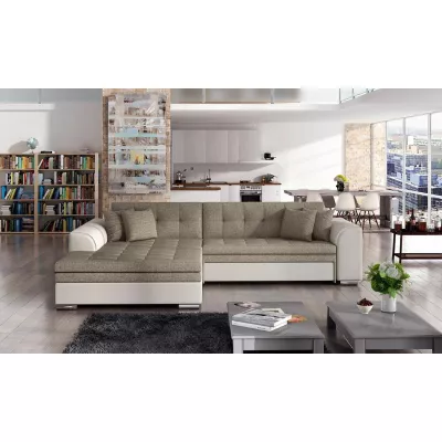 Ecksofa SANGITA 1 – creme/beige, linke Ecke