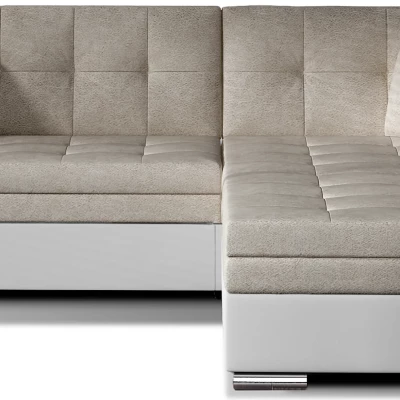 Ecksofa SANGITA 1 - weiß/beige, rechte Ecke